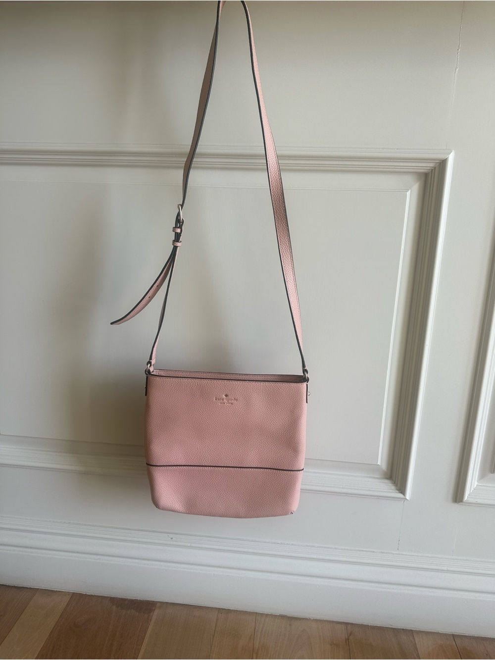 kate spade Pebbled Light Pink Crossbody Bag with Adjustable Strap